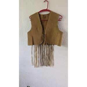 Suede Fringe Vest Western Style Festival Hippie Boho Chic‎ Women's